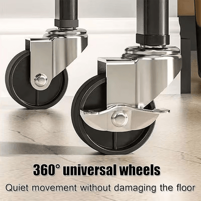 Chariot de Rangement à Roulettes, Étagère Verticale Gain de Place, Idéal pour Étagères dans Cuisines, Salons, Chambres, Bureaux, Meubles Mobiles, Étagères Mobiles, Organisateurs de Maison, Étagères Verticales, Aucun Assemblage Requis, Rangement et Stockag