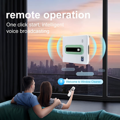 PuRuiKai 21 Nettoyeur Mural - Robot de Nettoyage de Fenêtres Entièrement Automatique avec Double Pulvérisation, Robot de Nettoyage de Vitres Carrées, Outil Intelligent de Nettoyage de Fenêtres Télécommandé, Cadeau d'Halloween