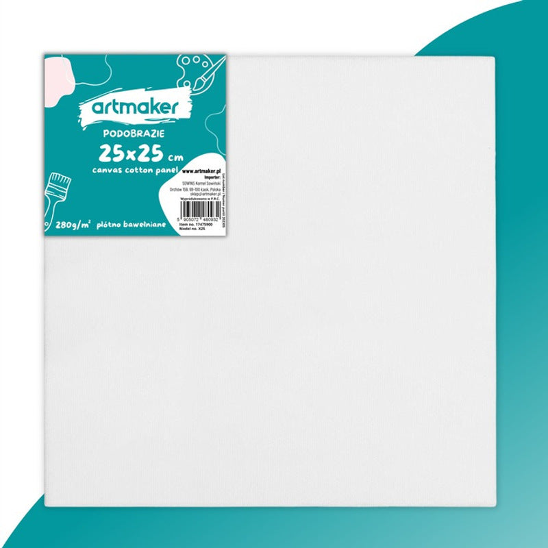 Kit Complet de Peinture Artmaker pour Enfants avec Chevalet en Bois 50 CM, Toile de Peinture 25x25 CM, 12 Peintures Acryliques 12 ML, 10 Pinceaux et Palette – Cadeau Idéal pour Apprendre à Peindre pour Garçons et Filles – Ensemble Artistique Créatif pour