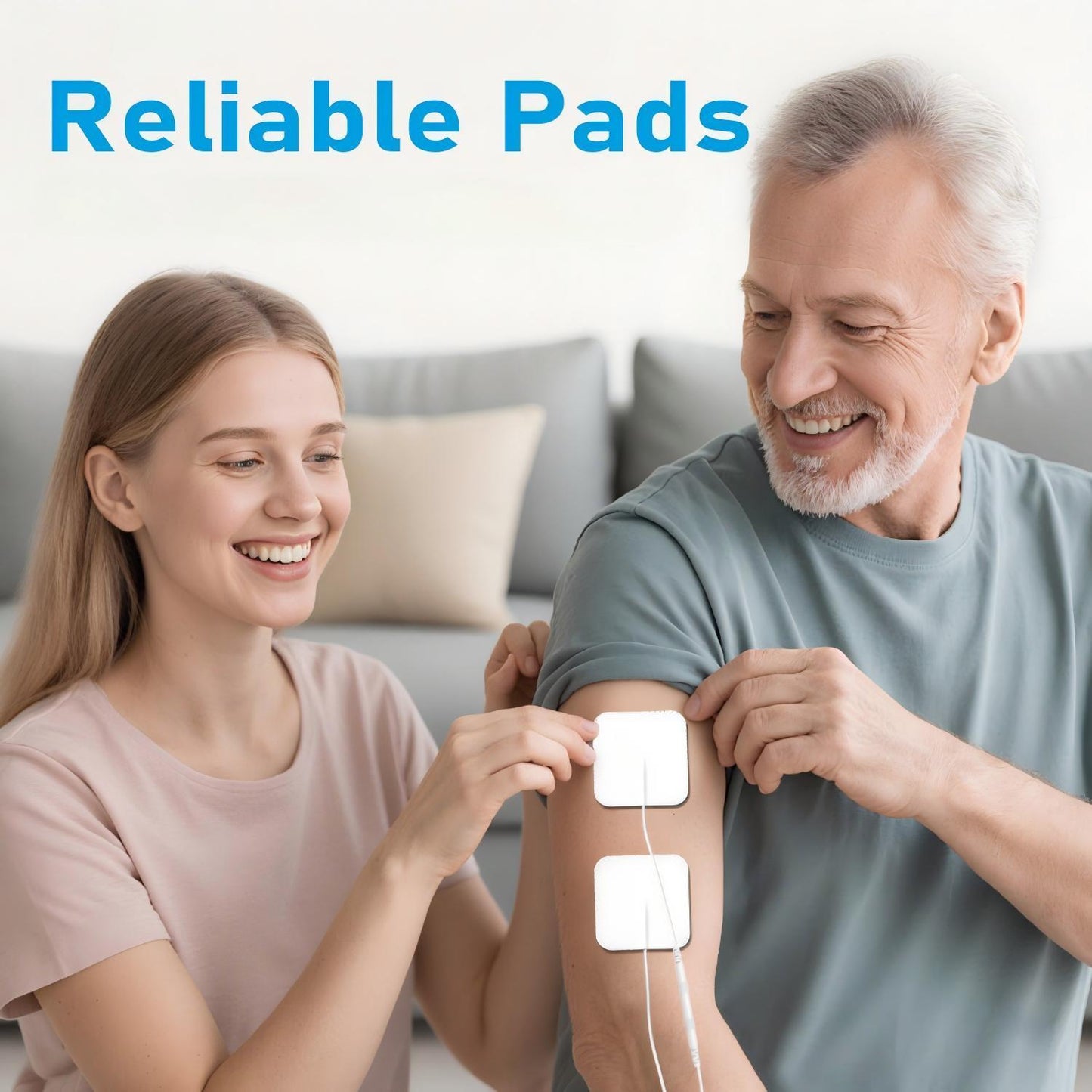 31PCS d'Électrodes Réutilisables pour Appareils TENS & EMS, Coussinets en Gel de Rechange avec Connecteur de 2mm, Compatibles avec la Plupart des Équipements de Stimulation Musculaire, Électrodes en TPE