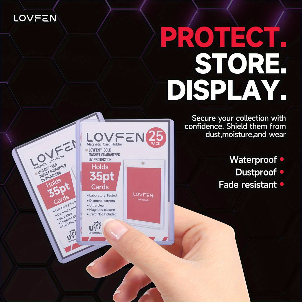 LOVFEN - 200 Cartes 35Pt à Chargement Supérieur - Transparent, Matériau PVC Robuste 35Pt, Sûr et Sans Acide, 2 Paquets de 100 - Parfait pour le Rangement et l'Exposition, Idéal pour les Cadeaux d'Halloween et de Noël