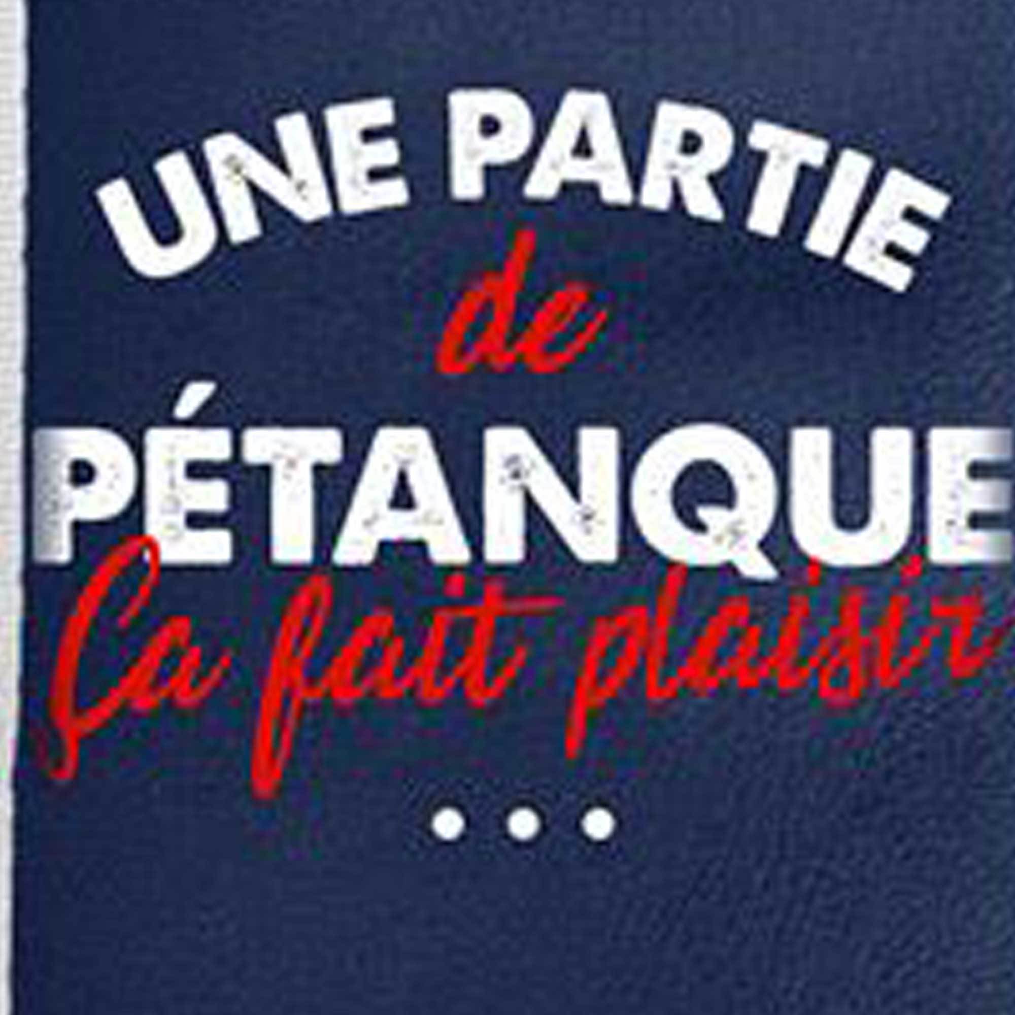 Étui de Pétanque Au Soleil – Sacoche 3 Boules Blanc et Bleu en Simili Cuir
