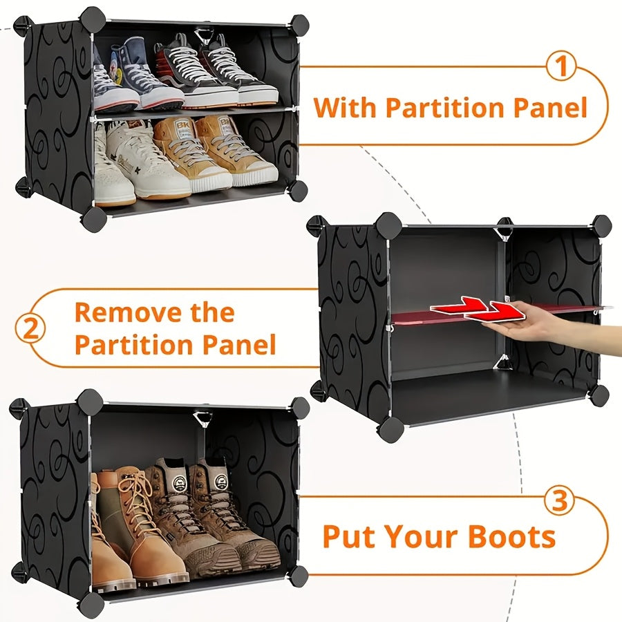 Étagère à chaussures facile, armoire à chaussures en plastique, rangement anti-poussière multicouche, convient pour l'assemblage multicouche d'étagères à chaussures dans les chambres, les halls d'entrée, les salons, les dortoirs et les portes avec de mult