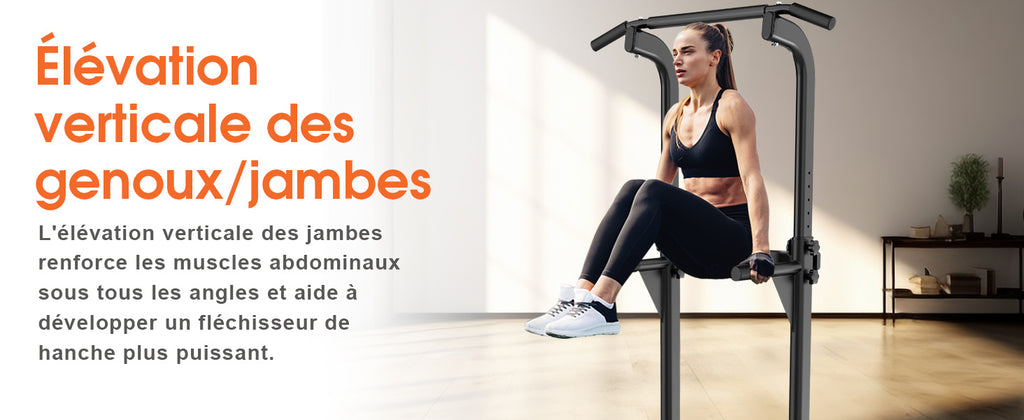 DH FitLife Power Tower Dip Station| Barre de traction autonome | Barre de dips pour le dos | Station de musculation Power Tower | Station de fitness | Rack de puissance pour salle de sport à domicile