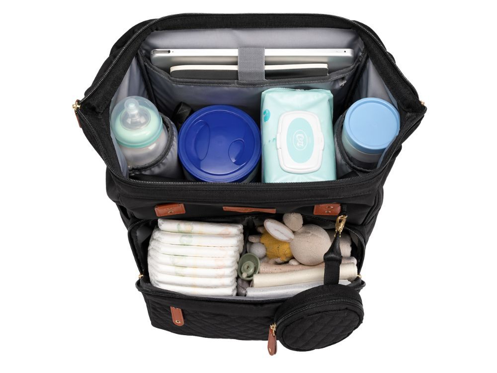 Sac à dos Maman avec lit et USB, Sac à dos multifonctionnel pour parents avec organisateur, Grand sac à dos de voyage avec fonction lit pour enfants, Sac à dos pratique pour la marche et les voyages, Lit pliable avec matelas, Sac à dos quotidien spacieux