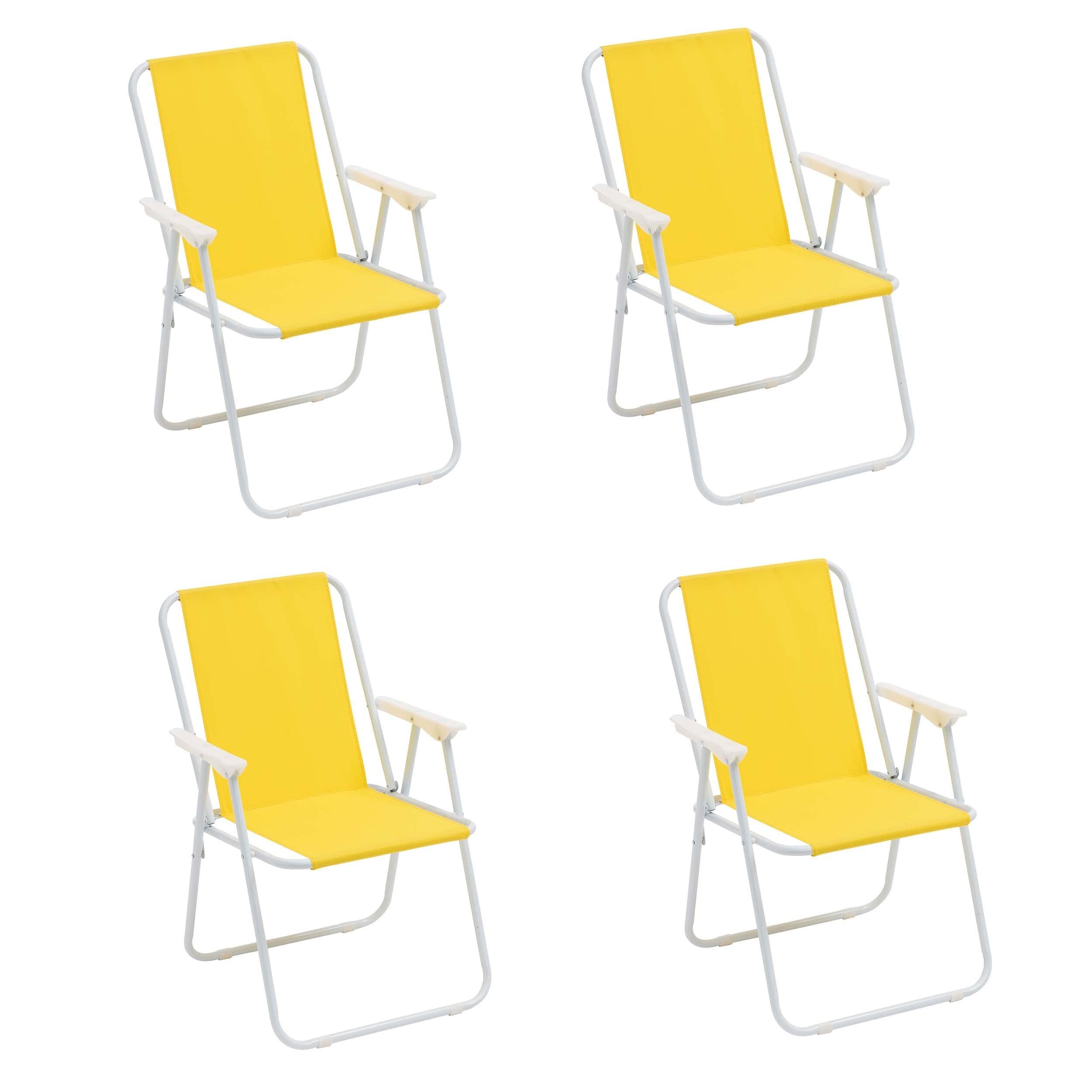 Chaise de plage pliable Baroni, chaise de plage ou de camping en tissu, chaise d'extérieur avec accoudoirs, 20,5 x 17,3 x 30 pouces (52 x 44 x 76 cm)