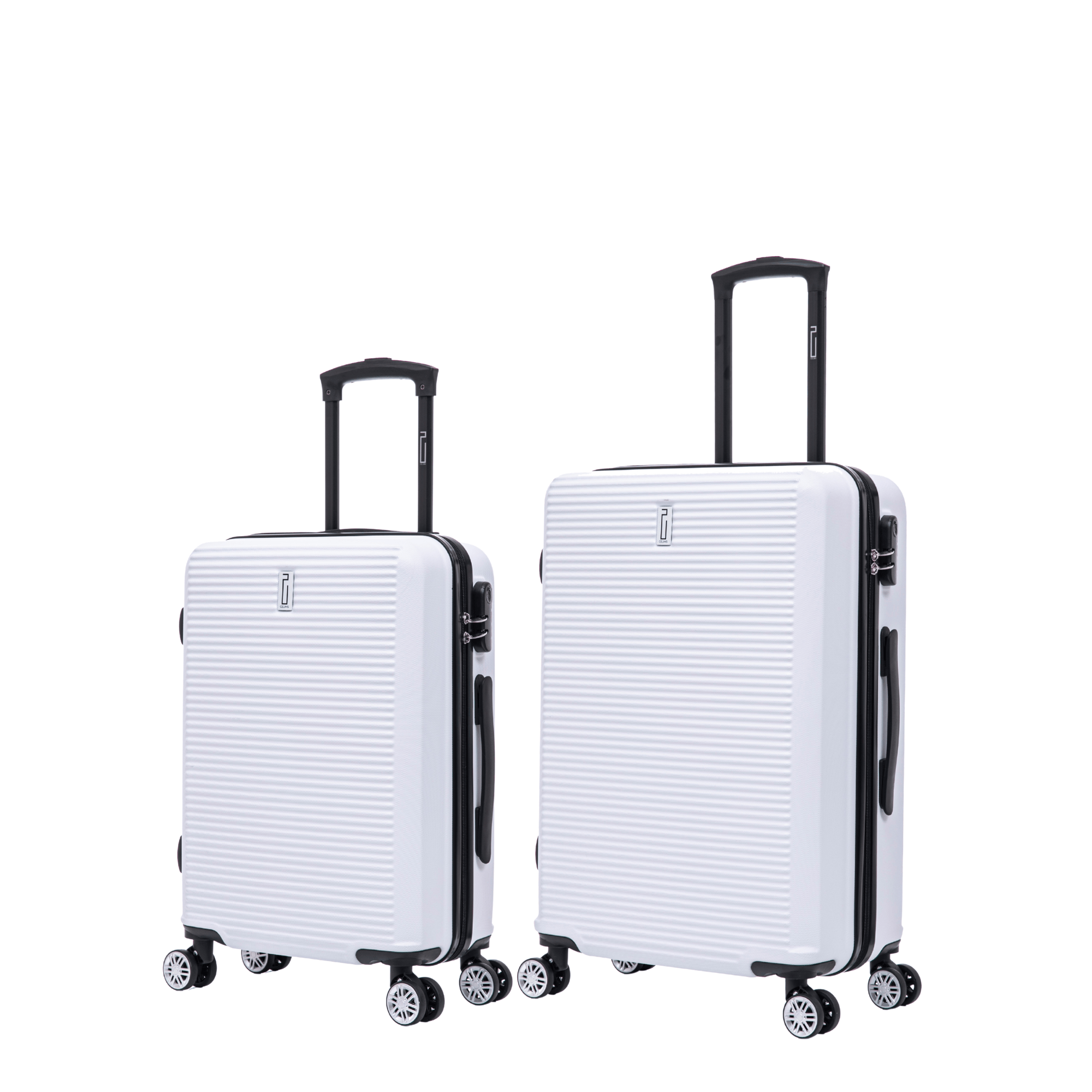 Lot de 2 Valises ABS | Valise Cabine S 55 cm + Valise Soute L 65 cm | Coque Rigide | Roulettes 360° | Serrure Intégrée