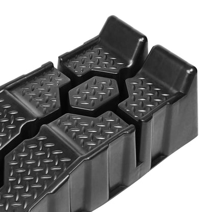 Ensemble de deux rampes d'arrimage robustes en plastique – Peuvent supporter jusqu'à 2,5 tonnes avec une largeur de chargement de 32 cm, parfaites pour les plates-formes de levage et l'entretien des véhicules