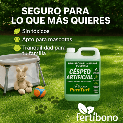 Nettoyant pour gazon artificiel PureTurf 5L – Désinfectant parfum pin pour usage intérieur et extérieur | Neutralise les odeurs d'animaux et garde votre jardin toujours frais