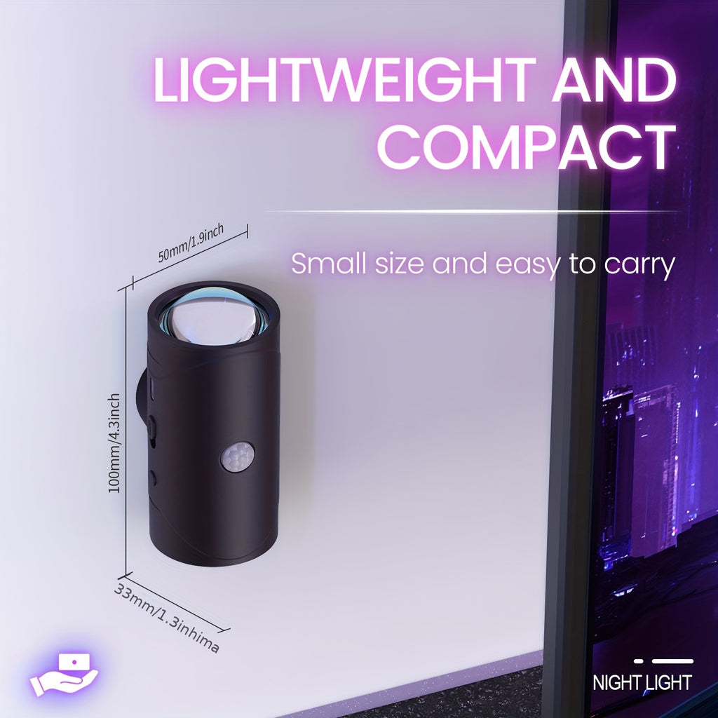 8PCS/6PCS/4PCS/2PCS/1PCS Lumière Murale LED, 14 Couleurs, RGB, Double Tête, Applique Murale avec Détecteur de Mouvement, Lumière Murale Dimmable, Lumière Magnétique pour Entrée, Chevet, Bureau, Placard, Lampe de Chevet, Design Élégant, Batterie 1500mAh, N