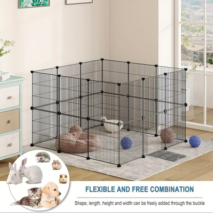 Enclos extérieur pour lapins, enclos pour cochons d'Inde, enclos pour petits animaux, enclos pour petits animaux, enclos extérieur pour lapins, hamsters, tortues, clapier à lapins à l'intérieur, porte comprise, bricolage 142x72x72cm