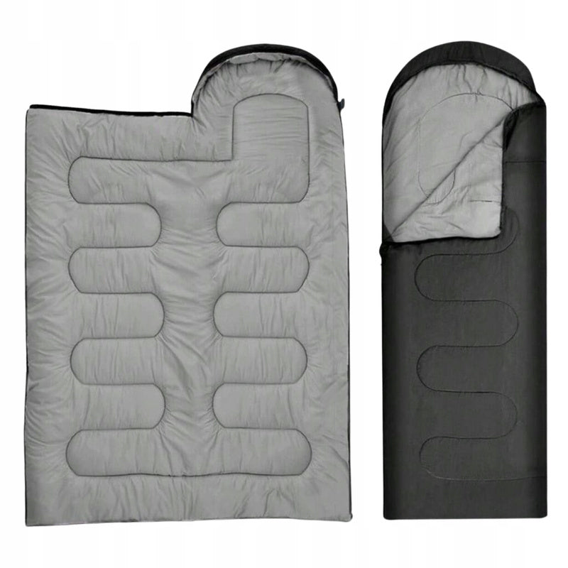 Housse de sac de couchage de camping, couverture de voyage avec capuche et fermeture éclair 210X75 cm, légère 500G. Sac de couchage hypoallergénique pour randonnées et camping. Grande taille, liberté de mouvement. Sac de transport compact et facile. Isola