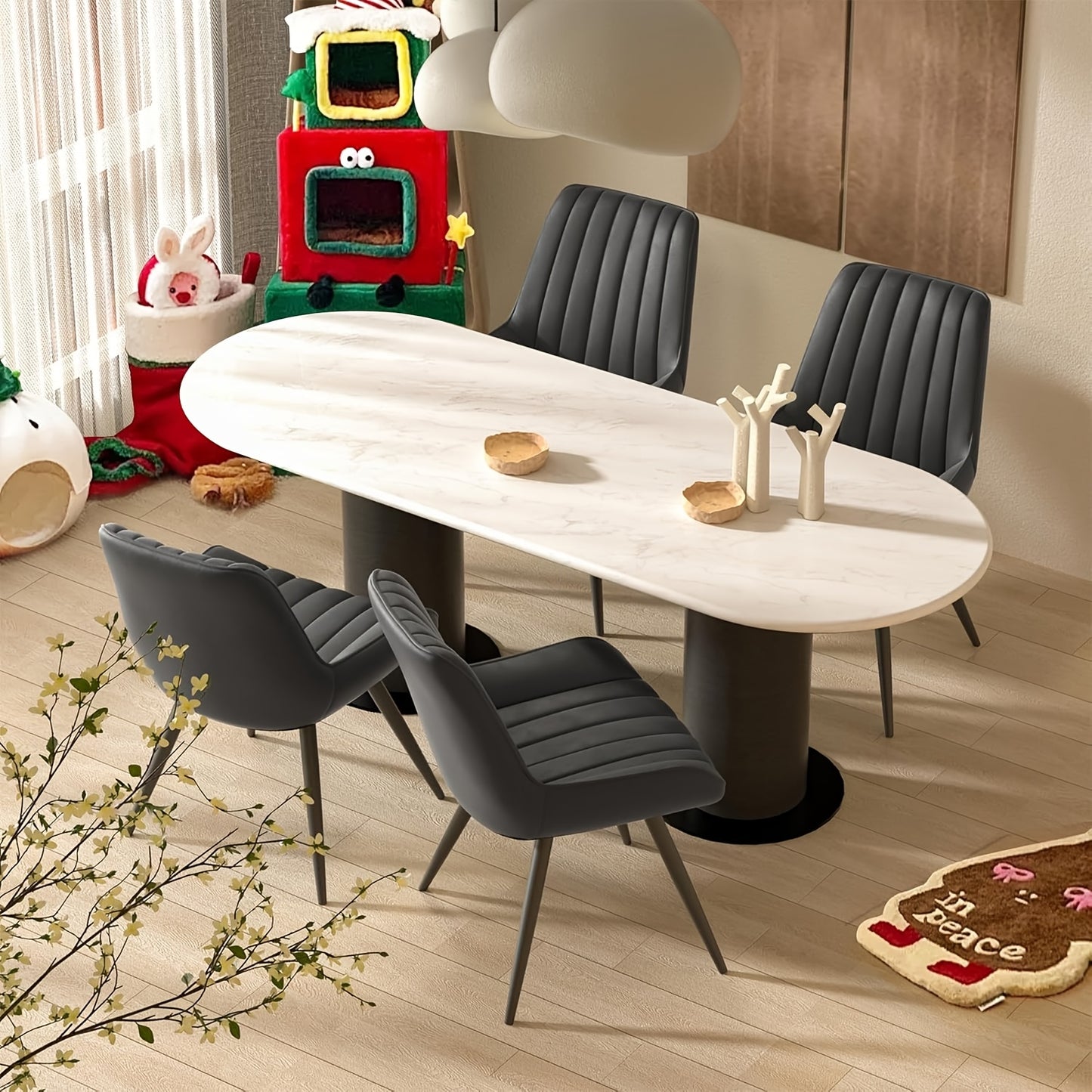 Chaises de salle à manger, Ensemble de 2/4/6, Chaises de cuisine, Chaises rembourrées avec pieds en métal, Chaise de salon avec coussin de dossier, pour salle à manger, Chaise de réception, Bureau