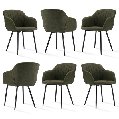 Chaises de salle à manger élégantes avec accoudoirs et soutien lombaire pour salon, cuisine et chambre, offrant un grand confort - Disponibles par lots de 2, 4 ou 6