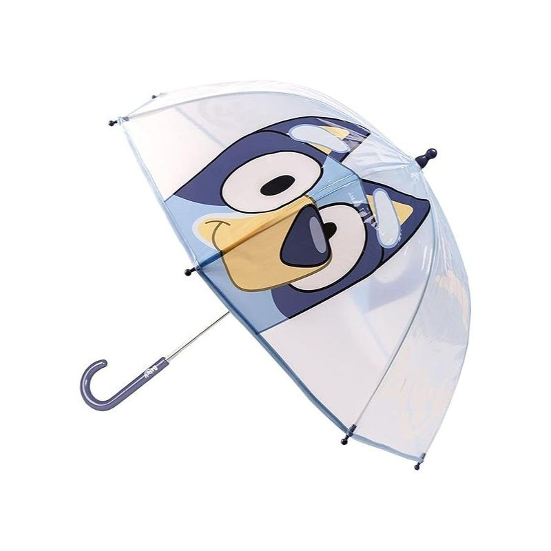 BLUEY - Parapluie de pluie transparent et multicolore unisexe en forme de cloche pour les enfants