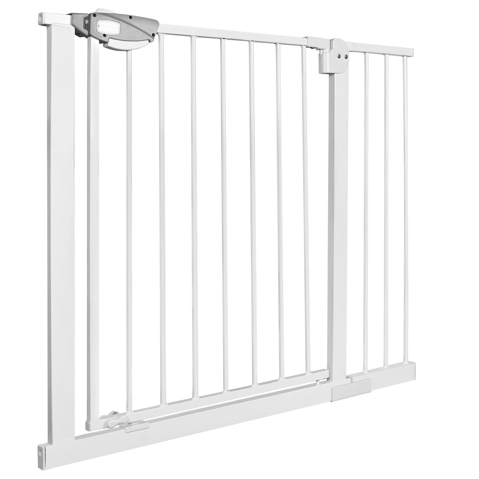 Barrière de sécurité de porte pour enfants, barrière d'escalier N Stop sans perçage avec grille métallique, blanche