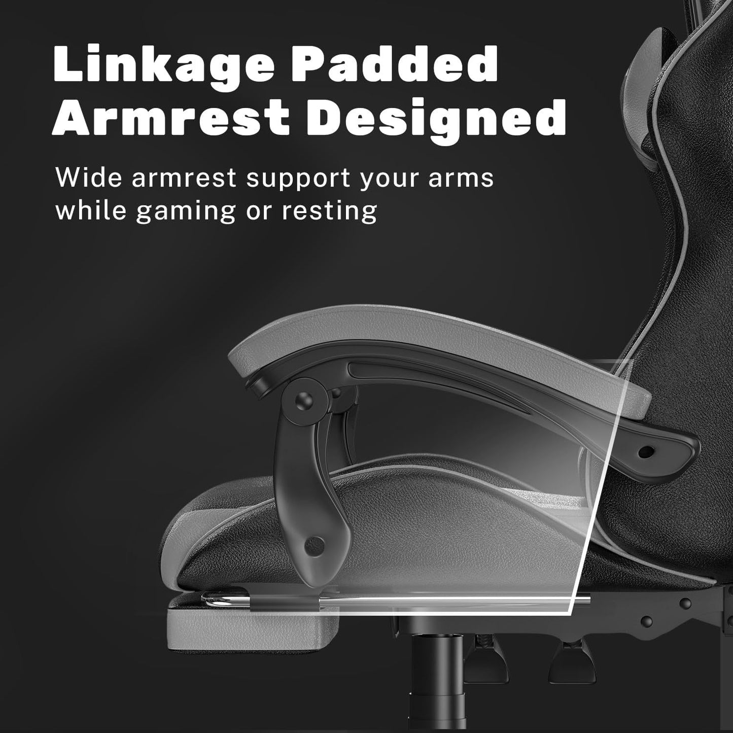 Gartistgo Chaise Gaming Ergonomique - Chaises Gaming avec Coussin Lombaire + Appui-Tête, Chaise de Bureau & Ordinateur Rehausseable pour Adultes, Filles, Garçons (Avec Repose-Pieds)