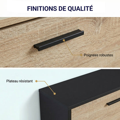 Meuble à chaussures avec 3 compartiments à abattant, armoire de rangement en bois pour jusqu'à 18 paires, organisateur d'entrée peu encombrant