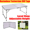 Table de camping pliante avec hauteurs réglables, tables de pique-nique pliables portables pour camping BBQ jardin artisanat marché stand extérieur intérieur cuisine jardin bureau robuste 120x60cm table de pique-nique extérieure de jardin réglable table d