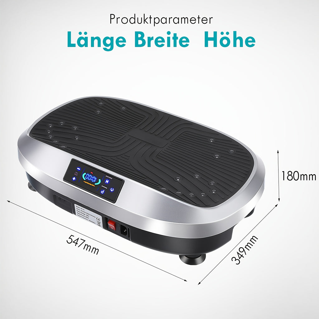 Plaque de vibration intelligente avec télécommande, massage électromagnétique à 120 niveaux, moteur silencieux, exercice de perte de poids pour tout le corps, capacité de charge maximale 120KG, convient au fitness à domicile, sans batterie