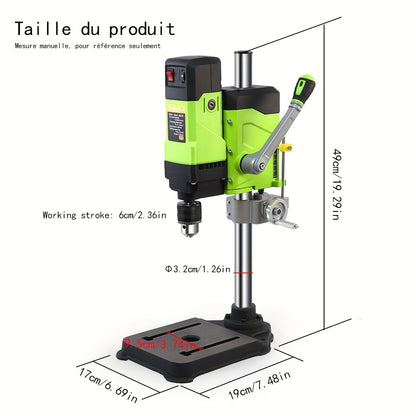 ALLSOME Perceuse d'établi 6 vitesses 800W Machine de perçage BG-5167