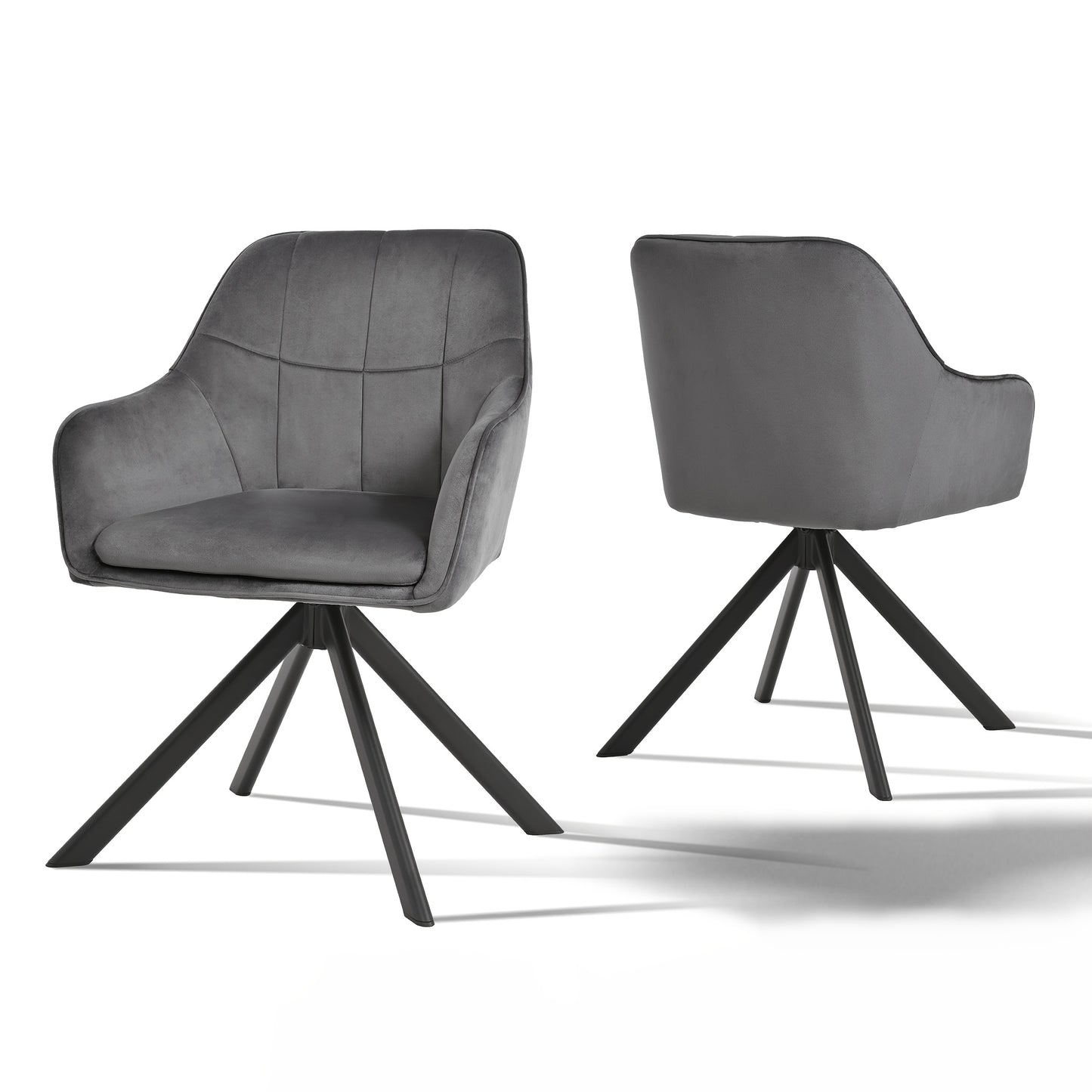 Goeurvant Chaise pivotante à 360° avec accoudoirs : La chaise élégante et confortable pour salles à manger, salons, bureaux et applications commerciales