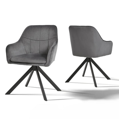 Goeurvant Chaise pivotante à 360° avec accoudoirs : La chaise élégante et confortable pour salles à manger, salons, bureaux et applications commerciales