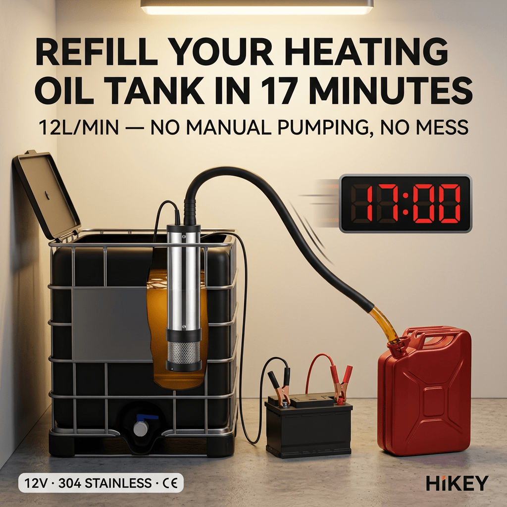 Pompe de transfert de carburant diesel submersible 12V, pompe électrique portable de vidange d'huile 12L/min avec interrupteur marche/arrêt et pinces crocodiles, outil de pompage en acier inoxydable pour eau et kérosène pour voiture, camion, bateau, remor