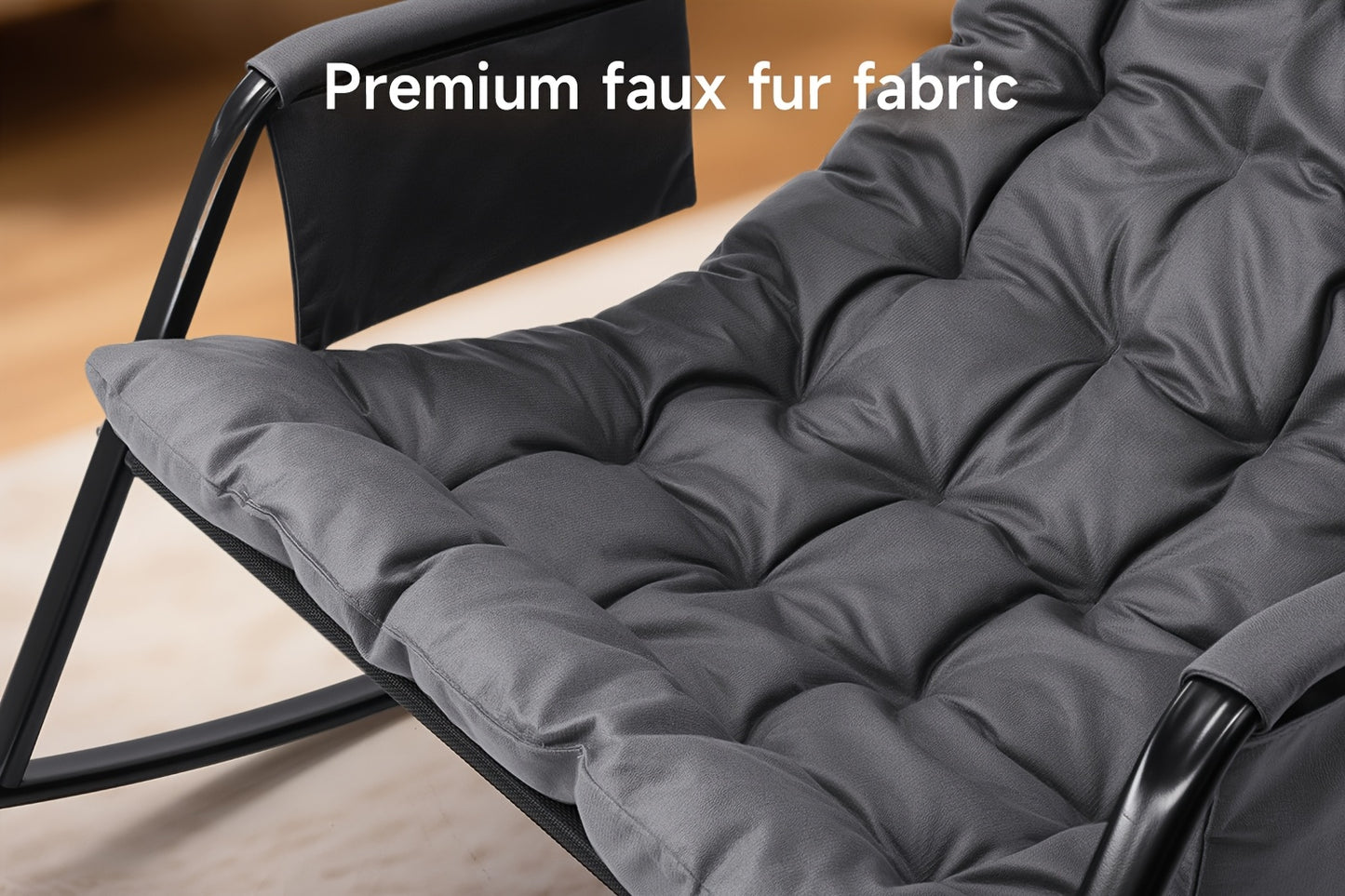 Chaise à Bascule Extérieure avec Cadre en Acier Renforcé de 158.76KG & Coussin Confort Nuageux 9.91cm, Montage Facile sans Outil 20 Minutes – Chaises Balançoires Idéales pour Jardin, Terrasse, Camping ou Alternative Douillette au Canapé