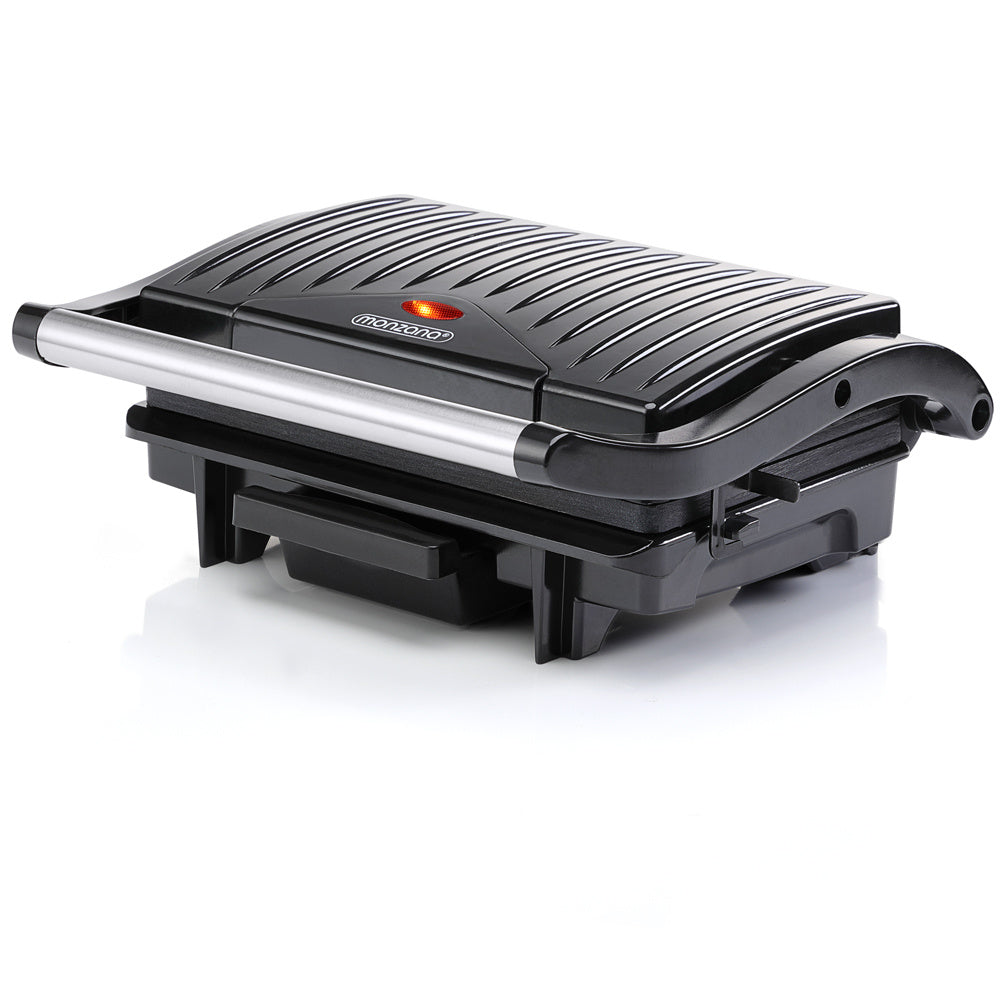 MONZANA® Grill Contact Antiadhésif Sécurité Verrouillage Cool-Touch Cuisine Électrique Grill Table Grill Sandwich Maker Panini Toaster 1500W Noir