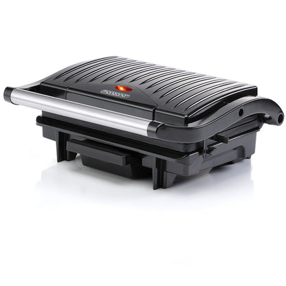MONZANA® Grill Contact Antiadhésif Sécurité Verrouillage Cool-Touch Cuisine Électrique Grill Table Grill Sandwich Maker Panini Toaster 1500W Noir