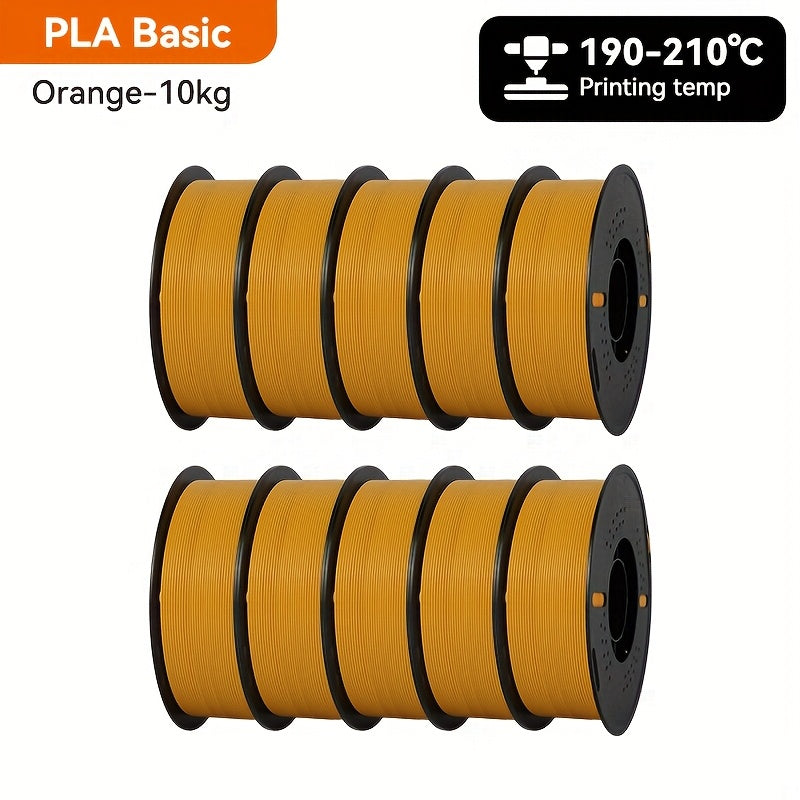 Filament d'imprimante 3D KINGROON PLA 10 kg 1,75 mm 2,2 lbs (1 kg)/rouleau, qualité sans bulles pour la plupart des imprimantes 3D FDM, matériau d'impression 3D
