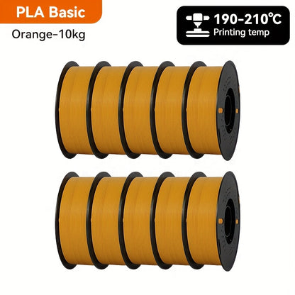 Filament d'imprimante 3D KINGROON PLA 10 kg 1,75 mm 2,2 lbs (1 kg)/rouleau, qualité sans bulles pour la plupart des imprimantes 3D FDM, matériau d'impression 3D