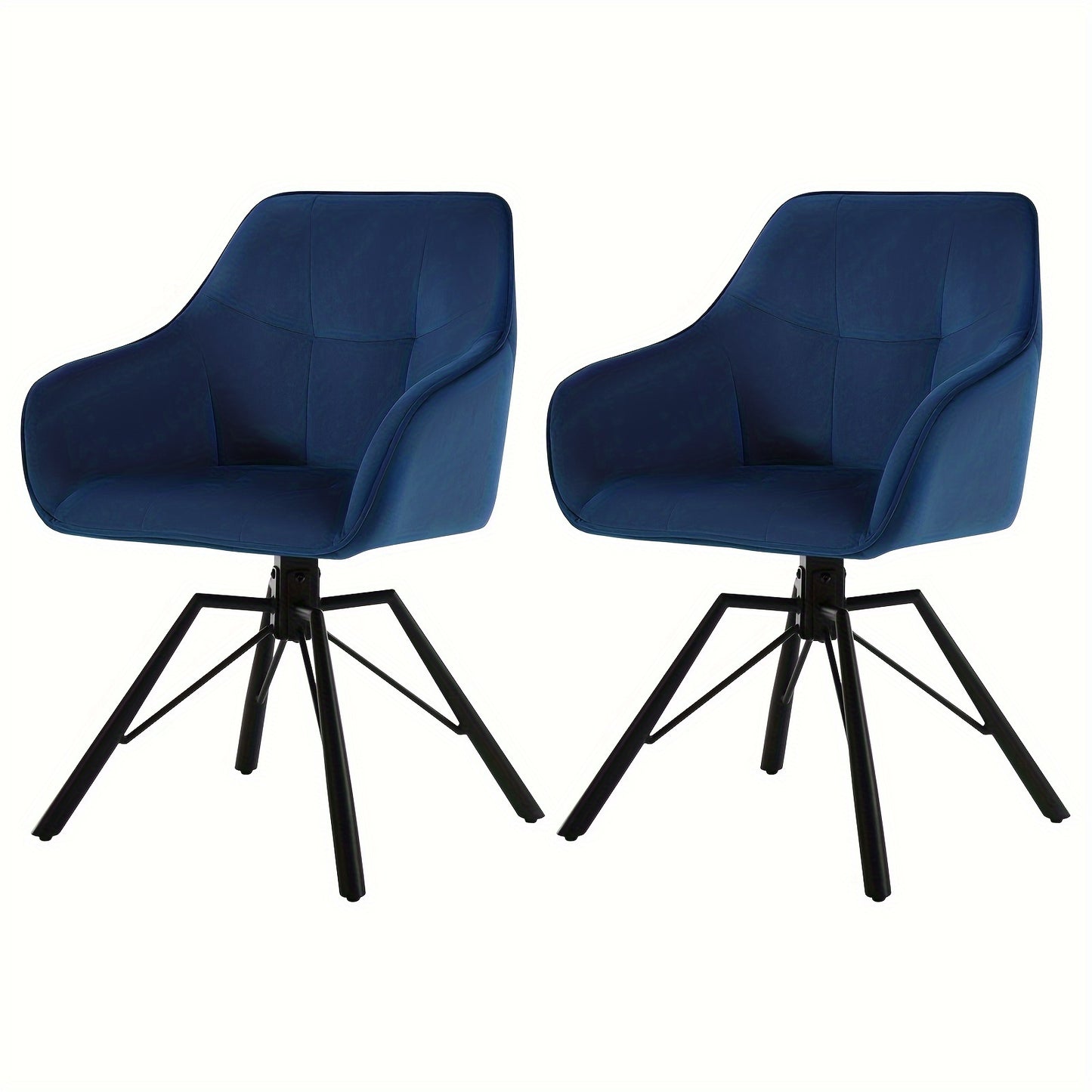 2 chaises de salle à manger pivotantes, mobilier de salle à manger confortable, fauteuil avec housse en velours, convient pour salle à manger, salon et bureau