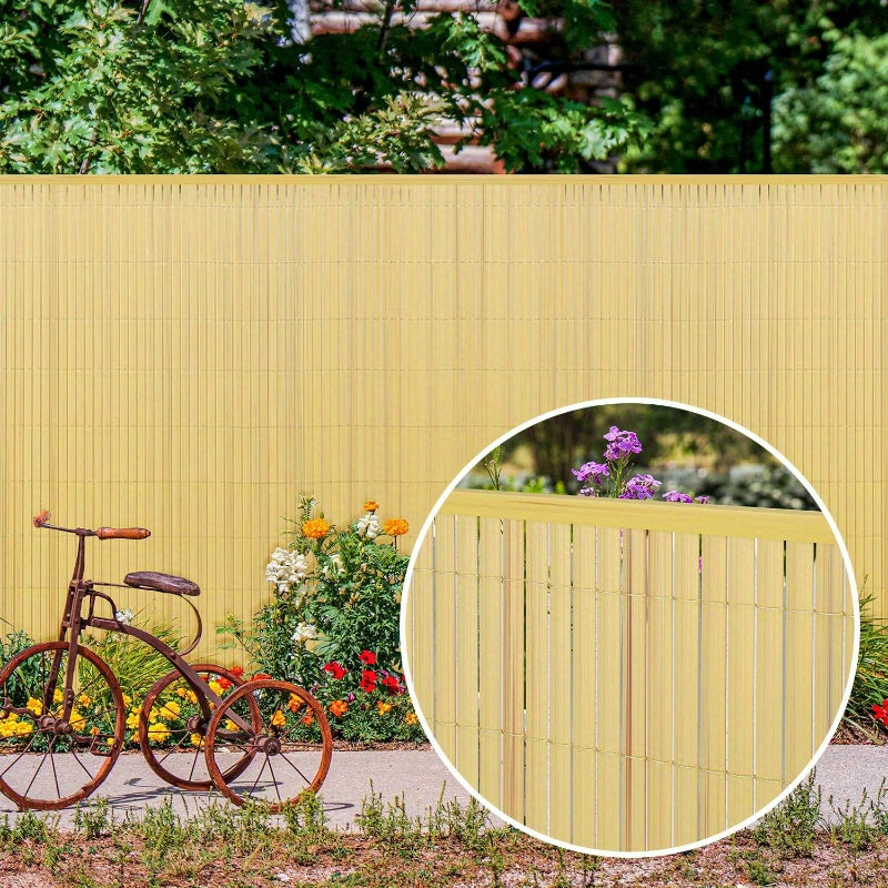 Profil de couverture de clôture en PVC, 5 pièces X 1M, conçu comme un accessoire de protection pour les écrans d'intimité en PVC. Chaque profil mesure 1M de long, disponible en pack de 5. Durable, résistant aux intempéries et facile à installer, idéal pou