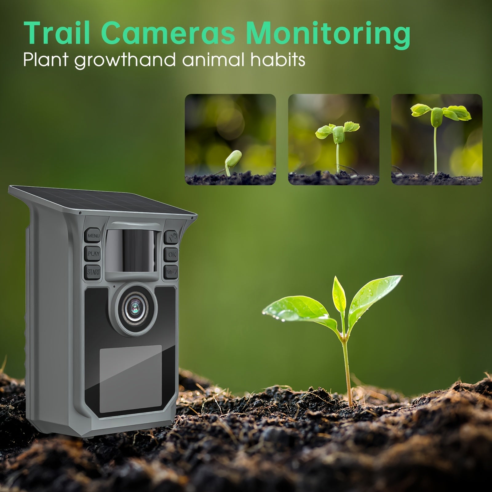 Caméra de Chasse 4K 64MP avec Vision Nocturne, Détection de Mouvement en 0,2s & 130°, Caméra de Jeu WiFi avec Écran, Panneau Solaire & Batterie de Secours pour Chasse, Surveillance de la Faune, Montage sur Arbre (Alertes Intelligentes via Application Mobi