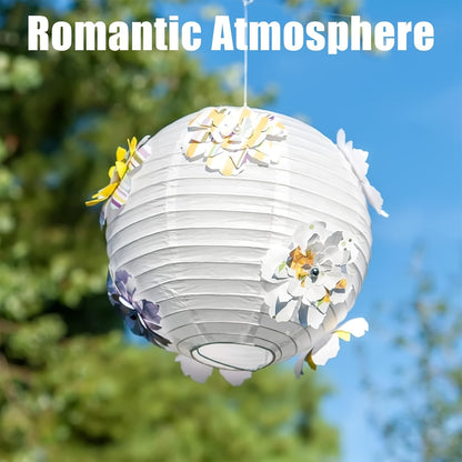 20 lanternes en papier blanc - Lanternes rondes suspendues de 40 cm pour mariages, anniversaires et célébrations en plein air, abat-jour décoratif sans pile pour l'éclairage du jardin et des fêtes, lanternes pour l'éclairage extérieur