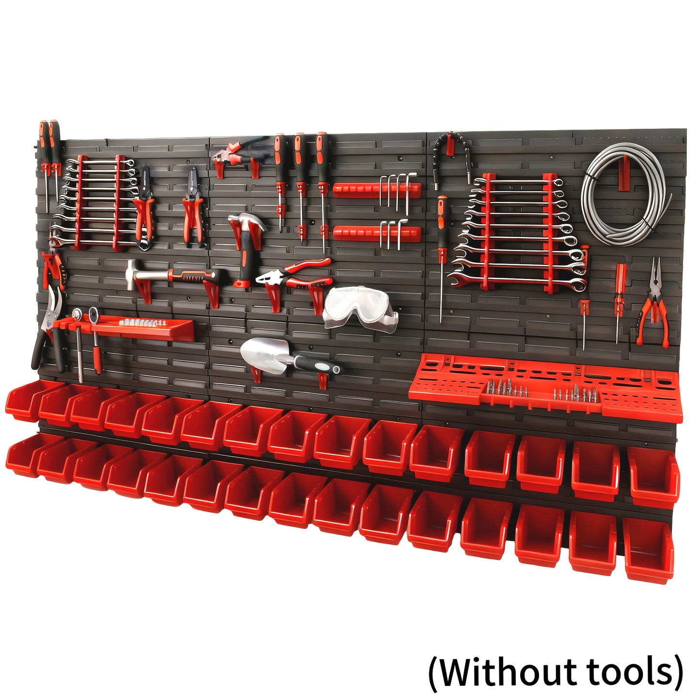 Grand support de rangement pour outils 2026 (sans outils), une solution de rangement pour clés, tournevis, forets, vis et marteaux, idéal pour l'organisation des outils de garage. Ce support de rangement multifonctionnel est un cadeau parfait pour papa, c