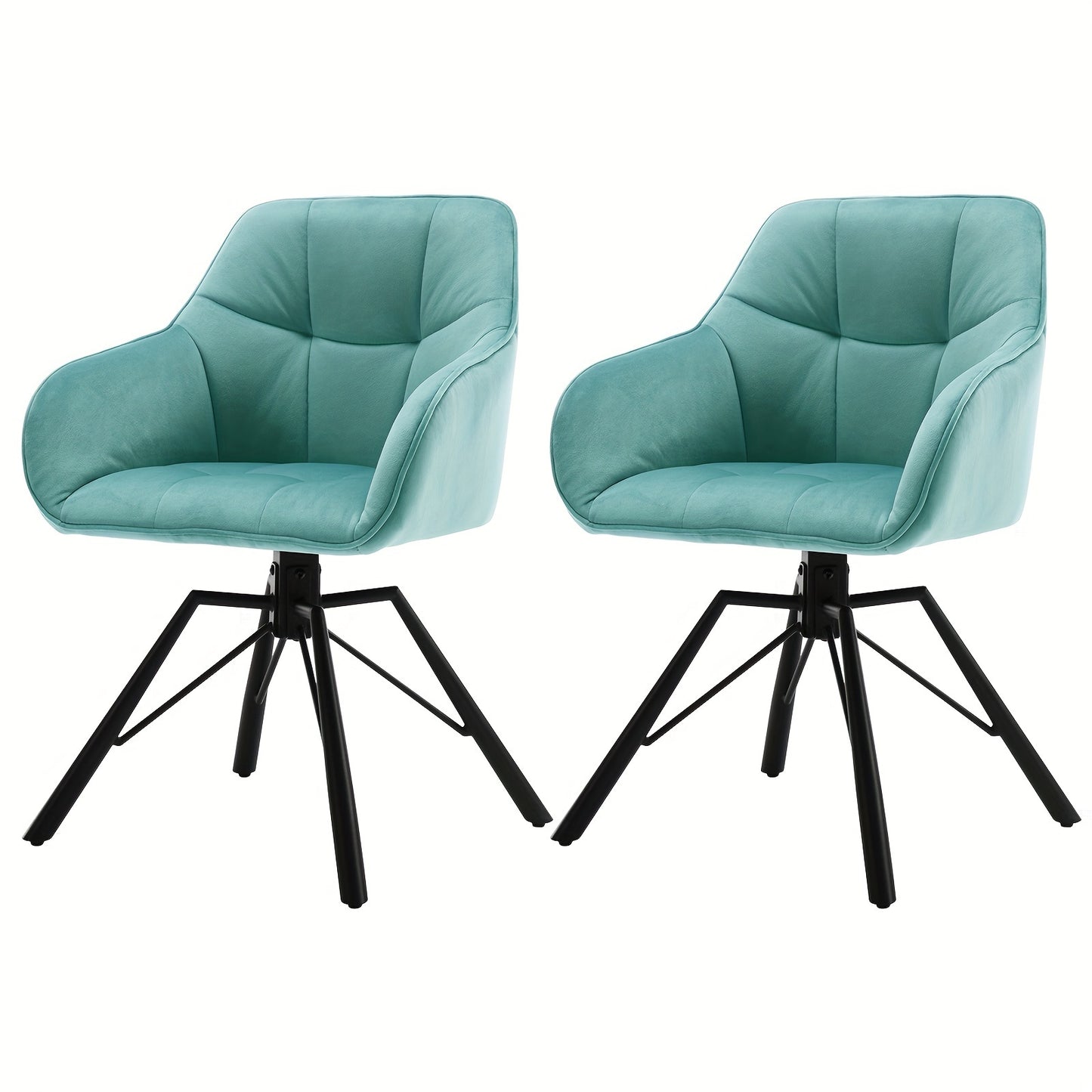2 chaises de salle à manger pivotantes, mobilier de salle à manger confortable, fauteuil avec housse en velours, convient pour salle à manger, salon et bureau