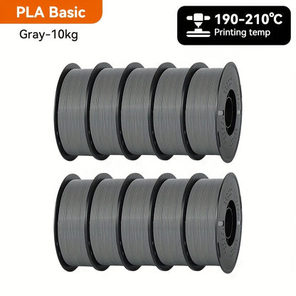 Filament d'imprimante 3D KINGROON PLA 10 kg 1,75 mm 2,2 lbs (1 kg)/rouleau, qualité sans bulles pour la plupart des imprimantes 3D FDM, matériau d'impression 3D