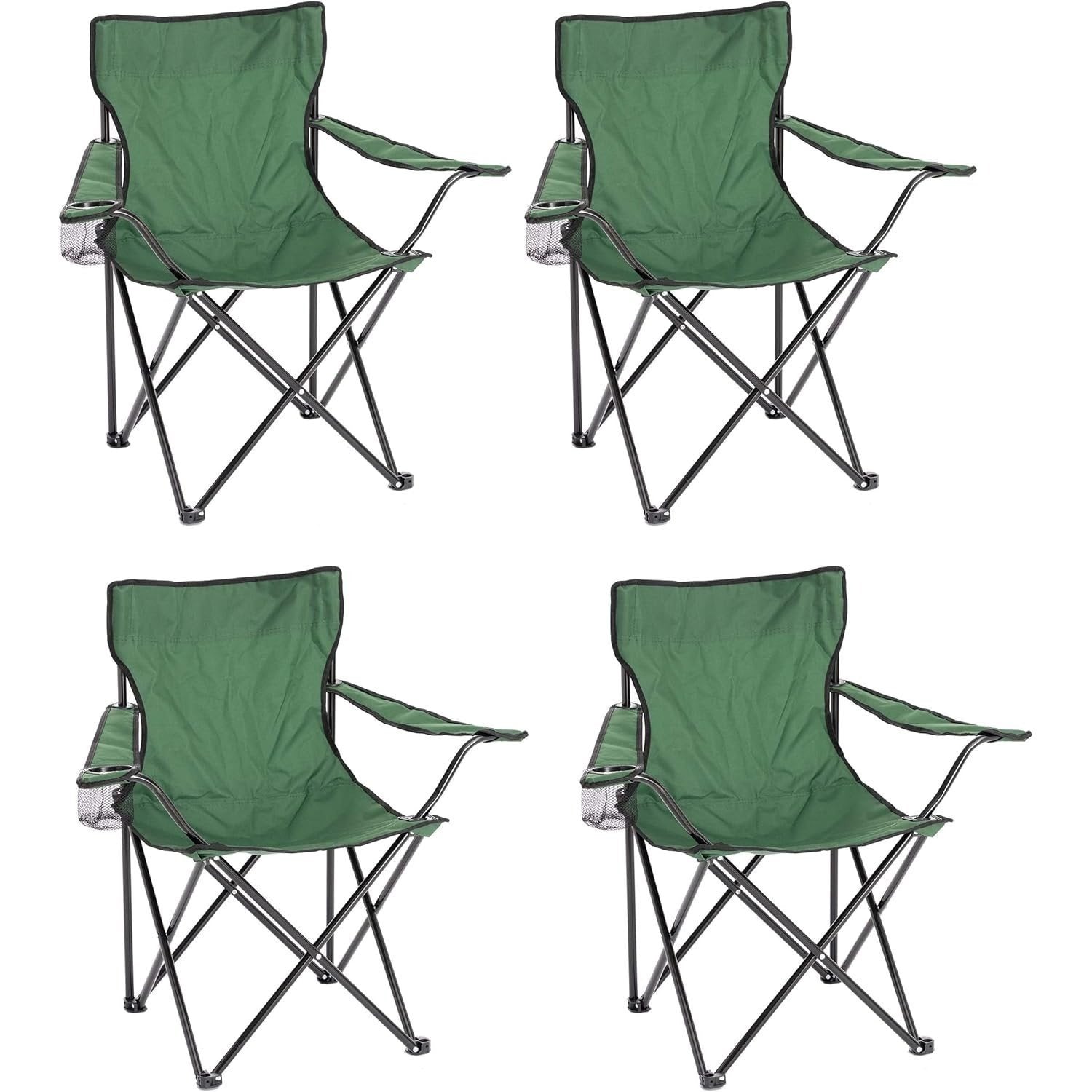 Chaise de camping pliable Baroni Home pour jardin d'extérieur, chaise de camping pliable portable, chaise de camping et de pêche avec porte-gobelet, 20X20X31 pouces (50X50X80 cm)
