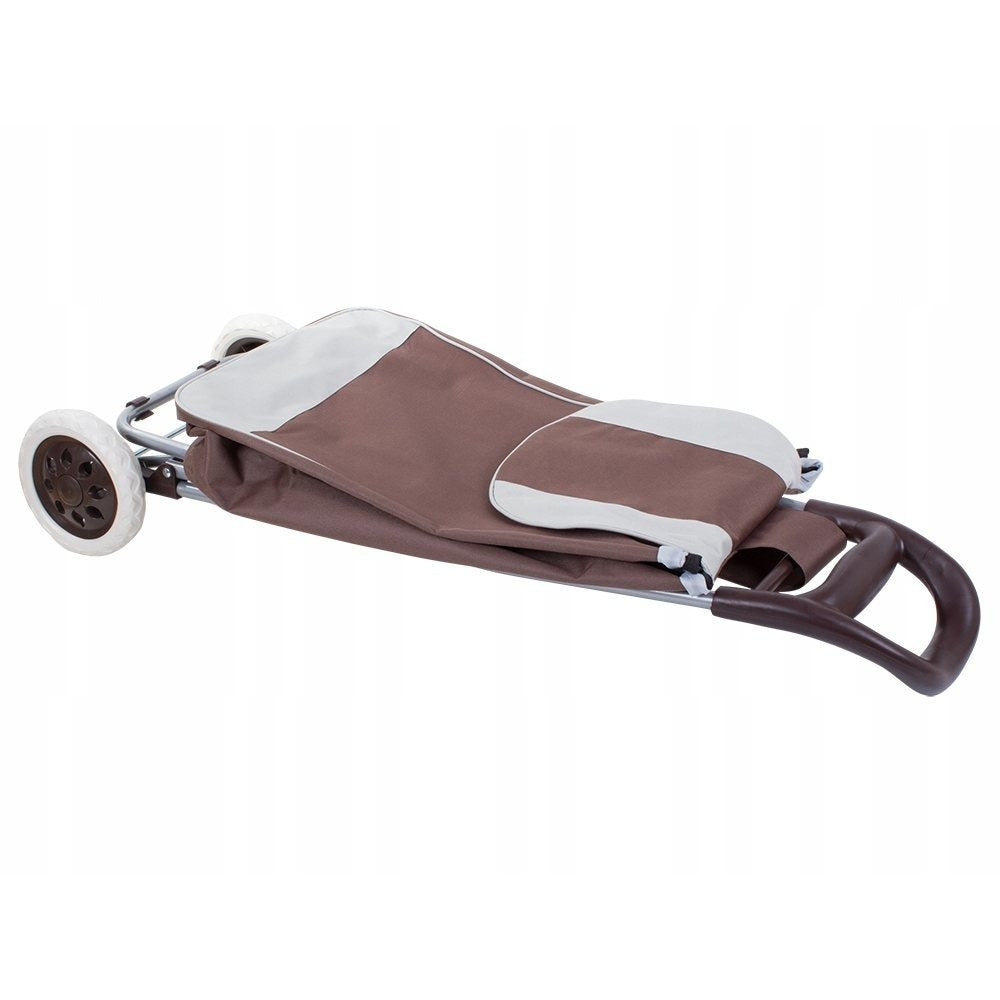 Chariot de courses pliable avec roues, robuste et spacieux, avec poche et poignées, pratique pour transporter des courses lourdes, base stable, grandes roues et poignée durable, en matériau imperméable, facile à nettoyer, poche pour verrouillage ou portef