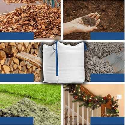 SAC CONTENEUR BIGBAG NEUF 90x90x120cm POUR GRAIN ET GRANULAT 1000KG, IDÉAL POUR LE TRANSPORT ET LE STOCKAGE DE MATÉRIAUX. CONSTRUCTION SOLIDE ET POIGNÉES PRATIQUES POUR UN TRANSPORT ET UN STOCKAGE FACILES. PARFAIT POUR LES TRAVAUX DE CONSTRUCTION, DE RÉNO