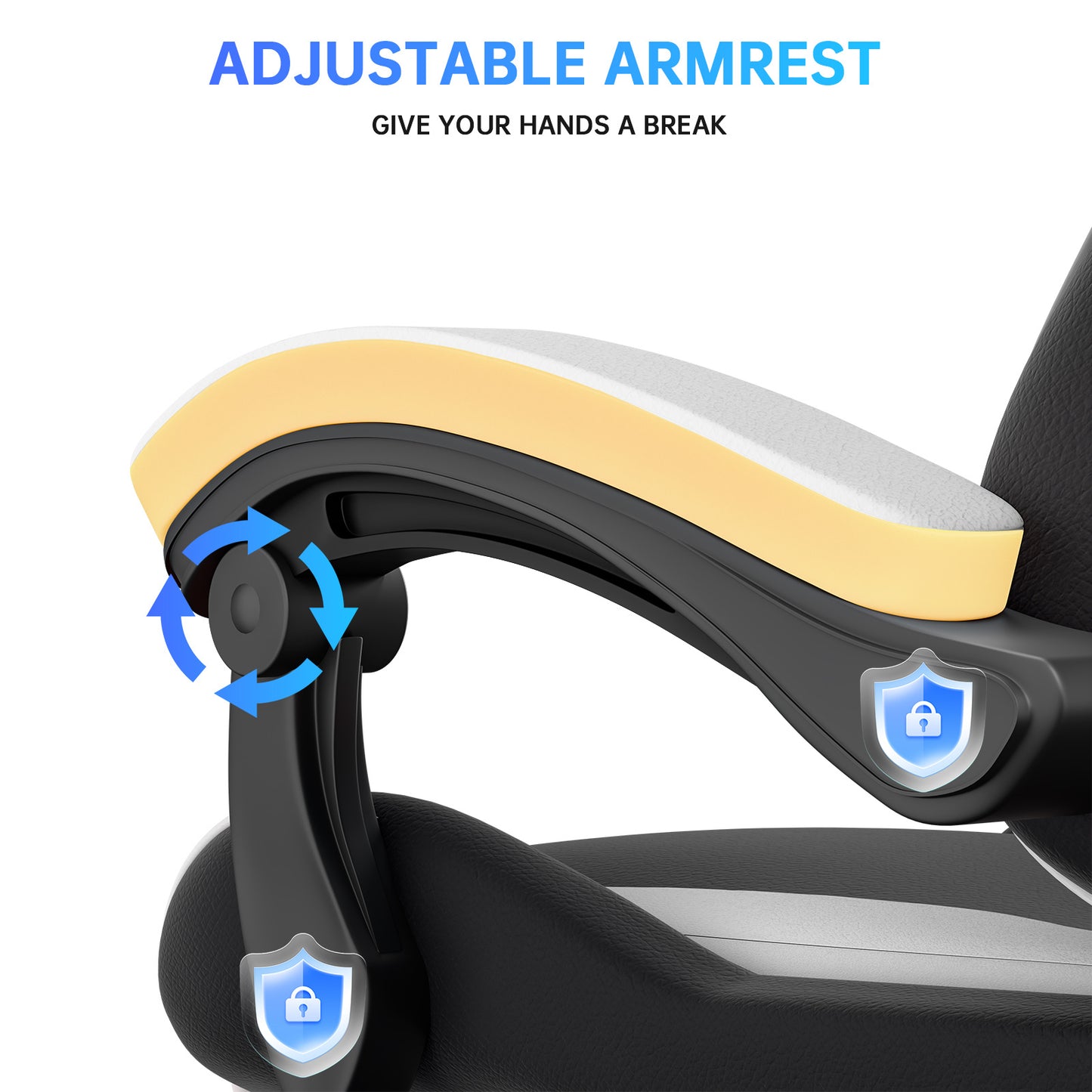 Gartistgo Chaise Gaming Ergonomique - Chaises Gaming avec Coussin Lombaire + Appui-Tête, Chaise de Bureau & Ordinateur Rehausseable pour Adultes, Filles, Garçons (Avec Repose-Pieds)