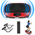 Plateforme Vibrante Intelligente Réglable à 120 Positions, Massage Électromagnétique, Télécommande Sans Fil, Bandes de Résistance, Charge de 20 kg, Idéale pour le Fitness à Domicile, la Perte de Poids, la Sculpture Corporelle et l'Entraînement de Récupéra