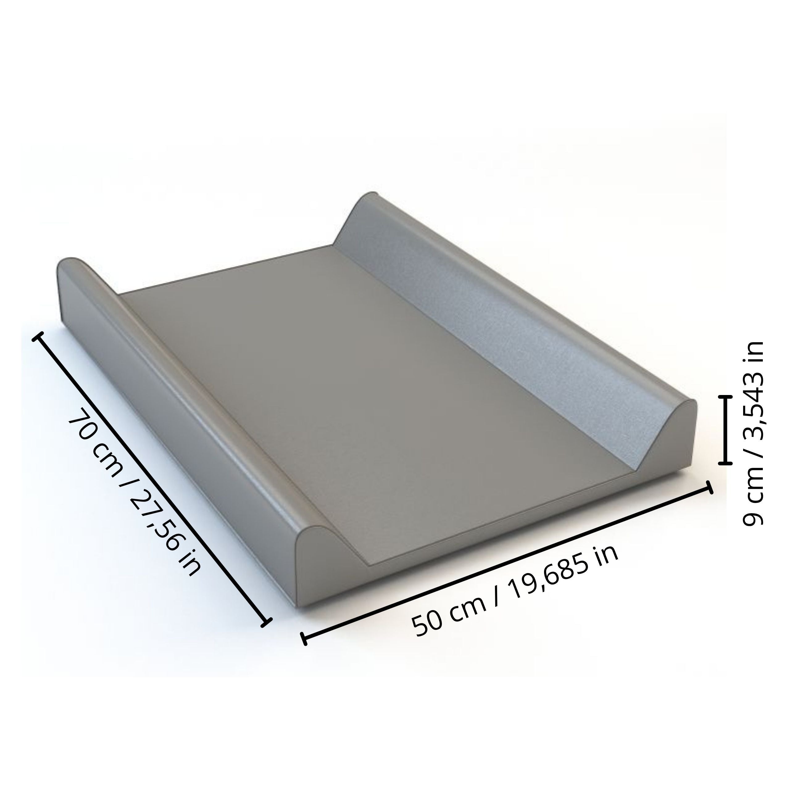 AMIKU, Matelas à langer doux pour bébés, Coussin à langer pour bébé, Mousse profilée pour changer les bébés, Coussin pour table ou commode, 50Cmx70Cm, Produit pour le soin des bébés, Sûr, Fabriqué en Europe, pour la maternelle, 100% imperméable, 100% anti