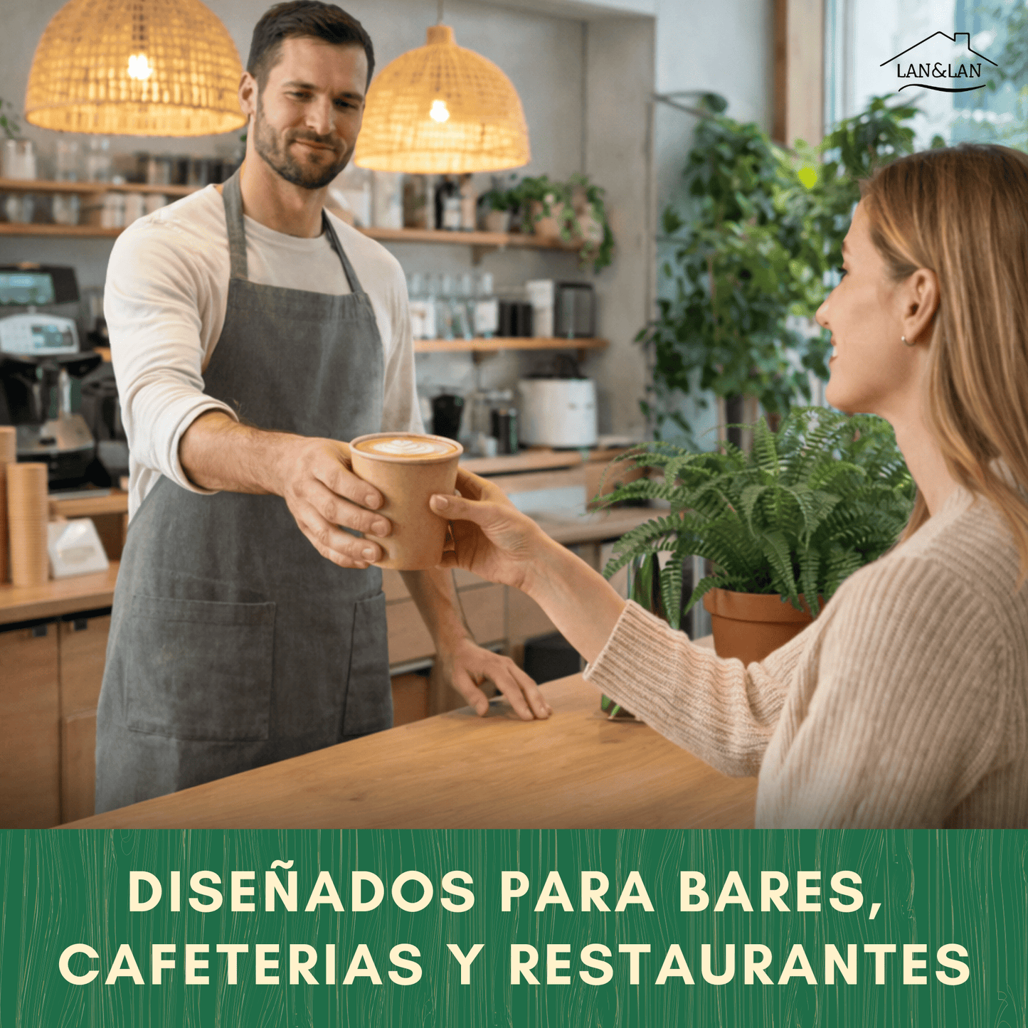 Gobelets à Café Jetables en Papier Kraft – Résistants et Résistants à la Chaleur – Idéaux pour le Café à Emporter dans l'Hôtellerie et les Événements - LAN&LAN