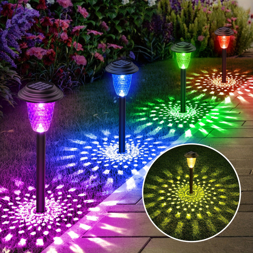 8 pièces Lumières Solaire Extérieure Améliorées, Lumières de Jardin Solaire Lumineuses, Lumières Solaire Extérieure Automatique Marche/Arrêt, pour Jardin, Allées, Pelouse, Terrasse, Chemins