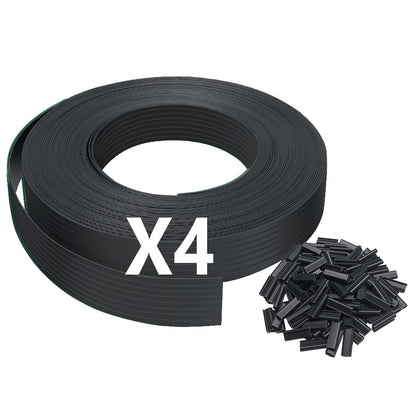 VOUNOT Kit Lamelles Occultantes PVC Brise Vue 300m x 4.7cm avec 600 Clips Clôture Rigide Protection Intimité