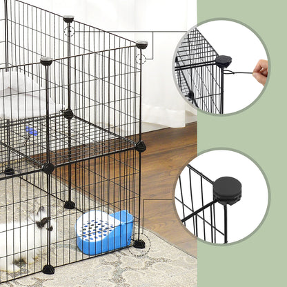 Cage pour Animaux de Compagnie à 2 Étages, à Faire Soi-Même, Clapier, Hamster, Lapin, Grille Métallique, pour l'Intérieur
